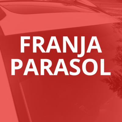 Franja parasol para el parabrisas de un turismo