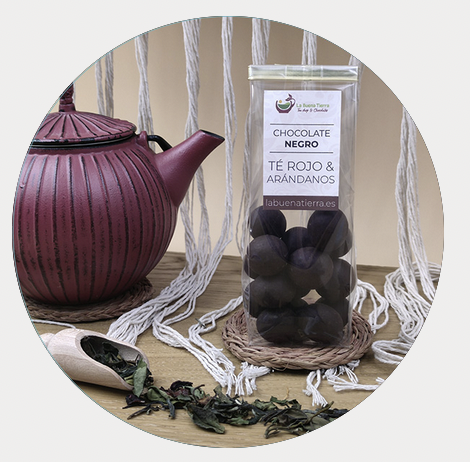 Chocolate Negro &amp; Té Rojo con Arándano